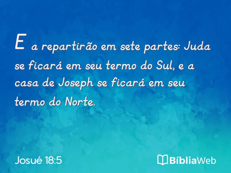 Josué 18:5 em imagem para compartilhar