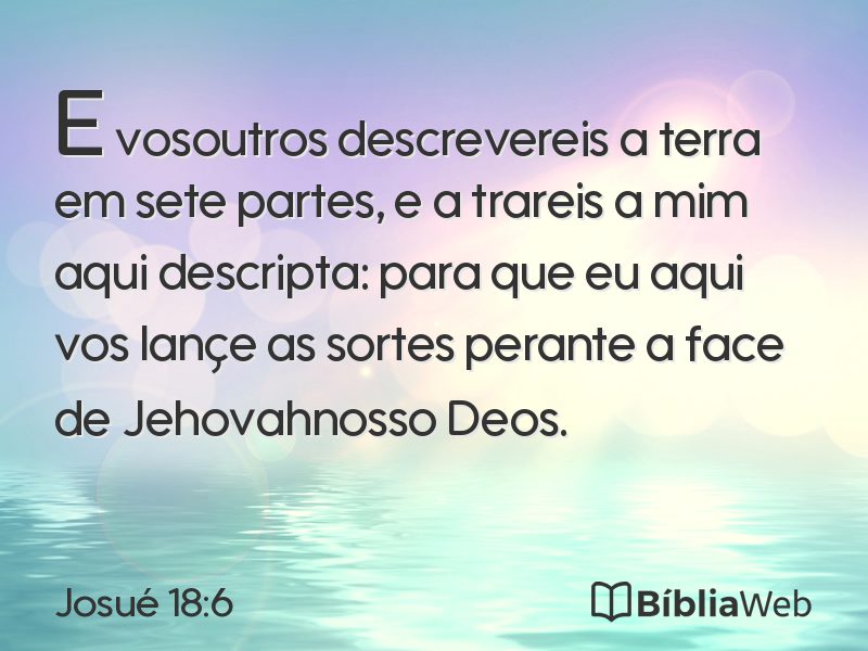 Josué 18:6 em imagem para compartilhar