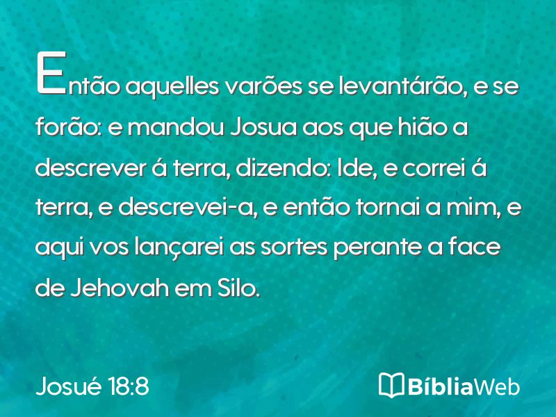 Josué 18:8 em imagem para compartilhar