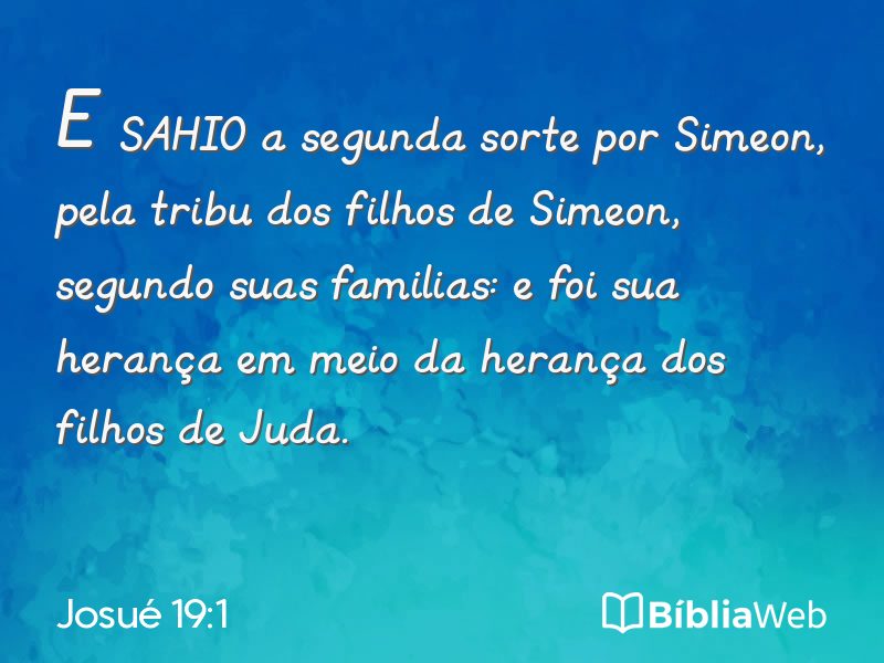 Josué 19:1 em imagem para compartilhar