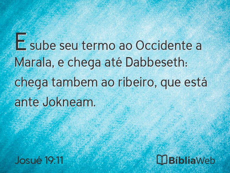 Josué 19:11 em imagem para compartilhar