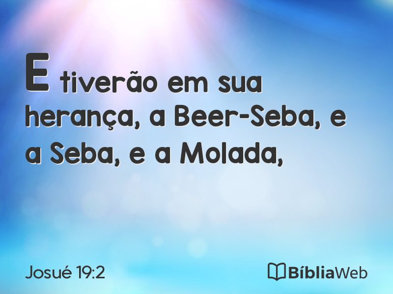 Josué 19:2 em imagem para compartilhar