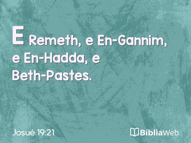 Josué 19:21 em imagem para compartilhar