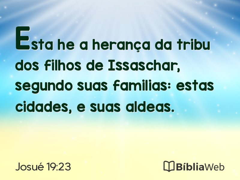 Josué 19:23 em imagem para compartilhar