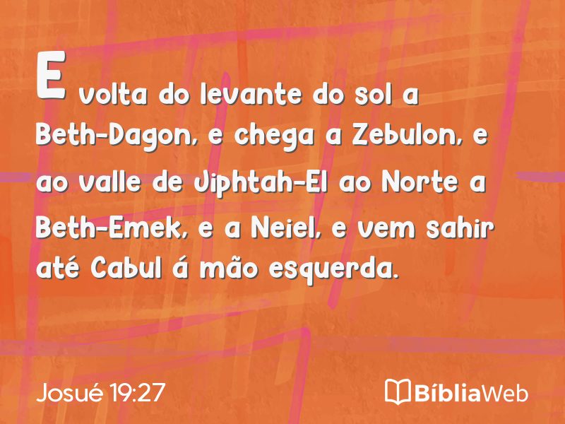 Josué 19:27 em imagem para compartilhar