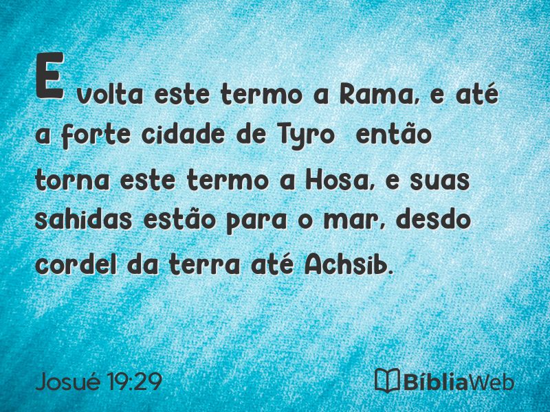 Josué 19:29 em imagem para compartilhar