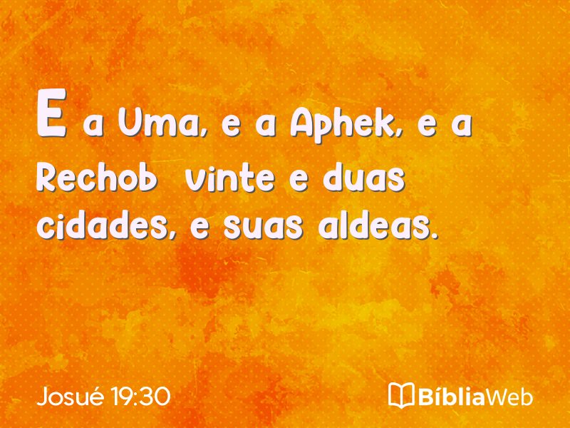 Josué 19:30 em imagem para compartilhar