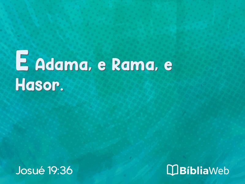 Josué 19:36 em imagem para compartilhar