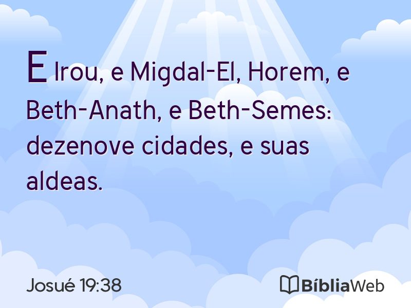 Josué 19:38 em imagem para compartilhar