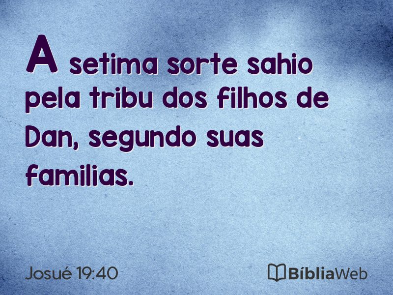 Josué 19:40 em imagem para compartilhar