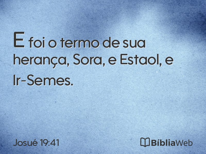 Josué 19:41 em imagem para compartilhar