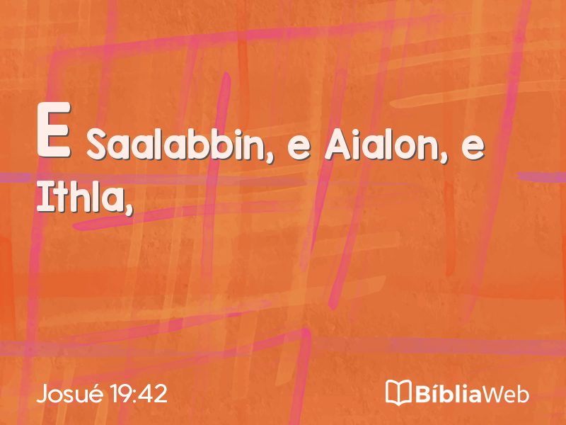 Josué 19:42 em imagem para compartilhar