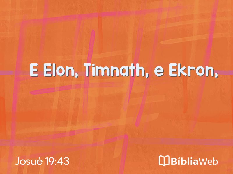 Josué 19:43 em imagem para compartilhar