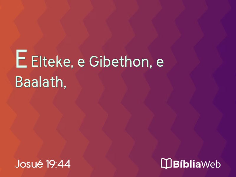 Josué 19:44 em imagem para compartilhar