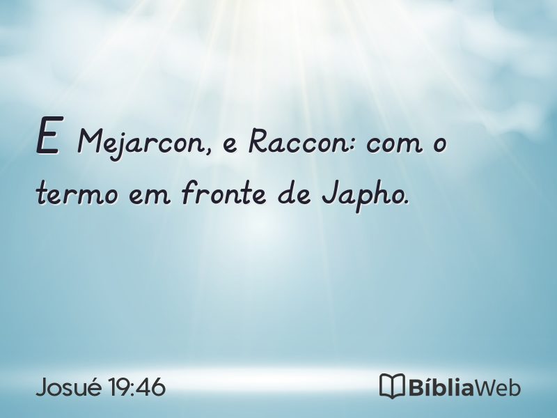 Josué 19:46 em imagem para compartilhar