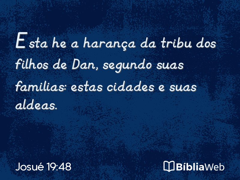 Josué 19:48 em imagem para compartilhar