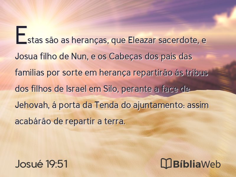Josué 19:51 em imagem para compartilhar