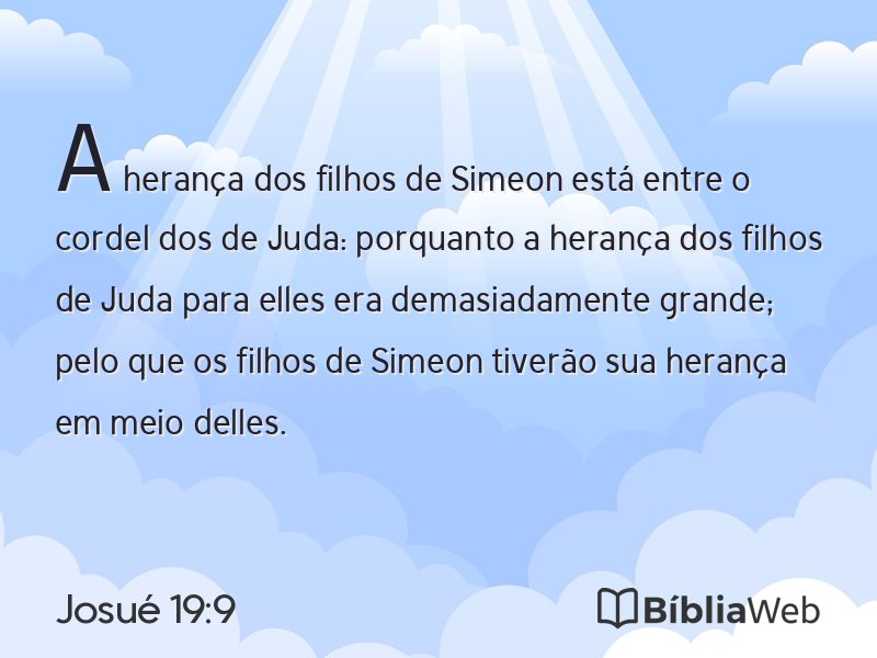 Josué 19:9 em imagem para compartilhar