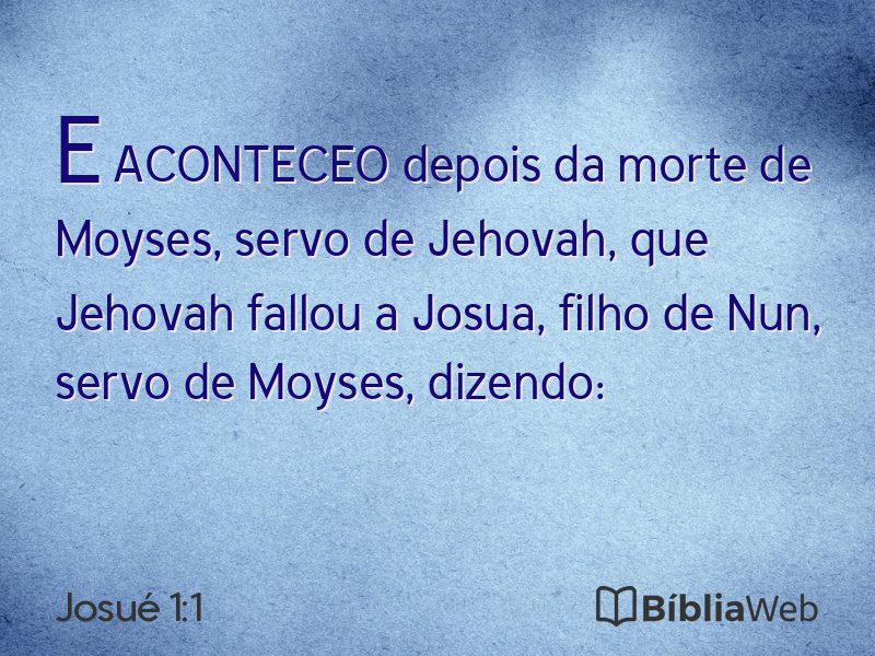 Josué 1:1 em imagem para compartilhar