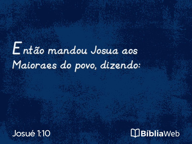 Josué 1:10 em imagem para compartilhar