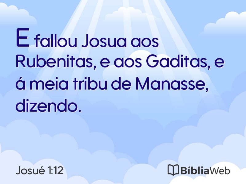 Josué 1:12 em imagem para compartilhar
