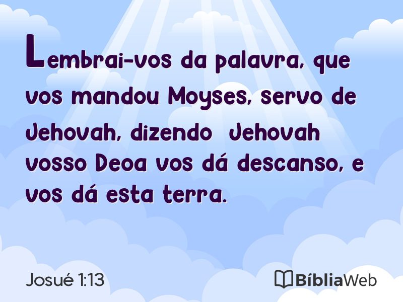 Josué 1:13 em imagem para compartilhar