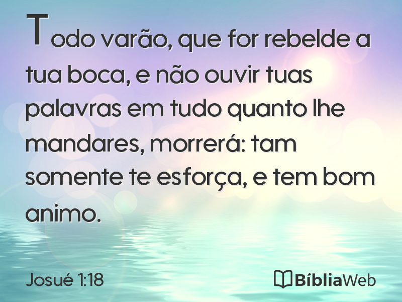 Josué 1:18 em imagem para compartilhar