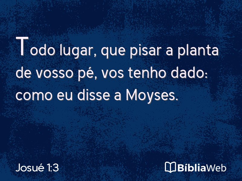 Josué 1:3 em imagem para compartilhar