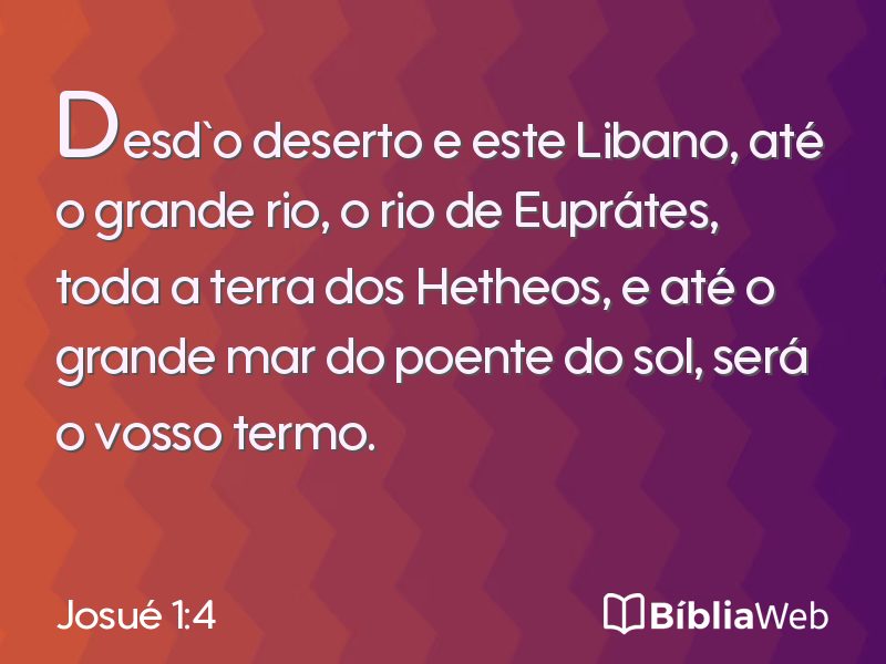 Josué 1:4 em imagem para compartilhar