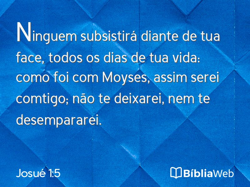 Josué 1:5 em imagem para compartilhar