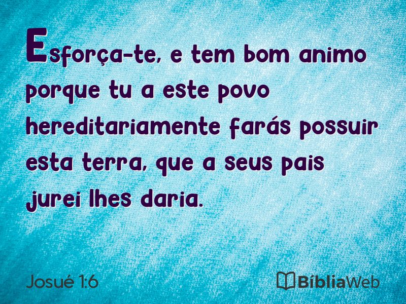Josué 1:6 em imagem para compartilhar