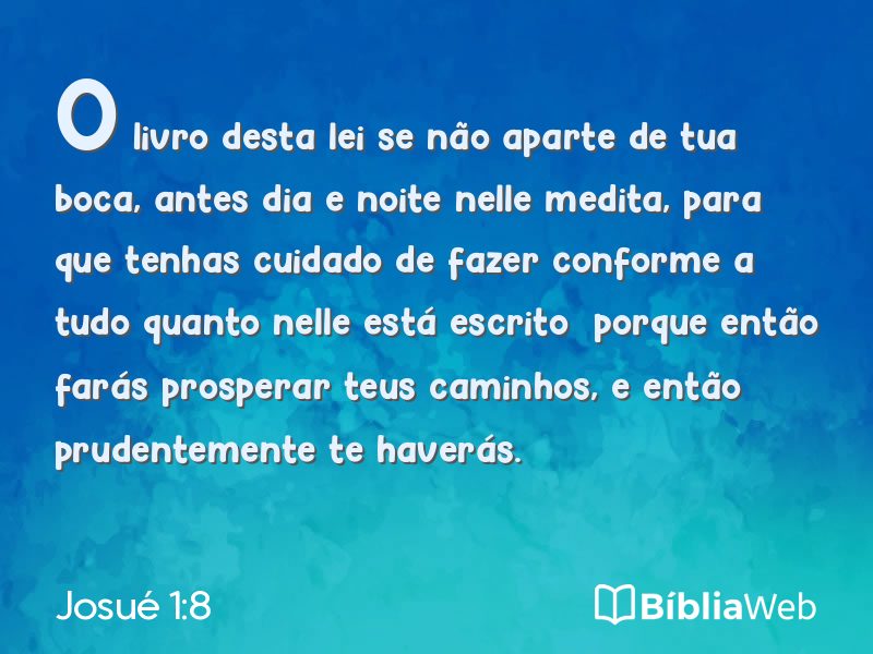Josué 1:8 em imagem para compartilhar