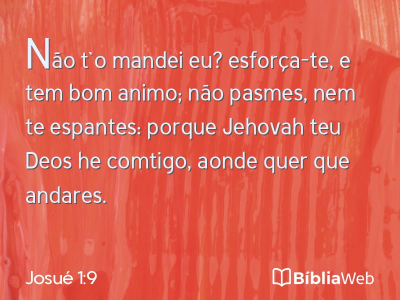 Josué 1:9 em imagem para compartilhar
