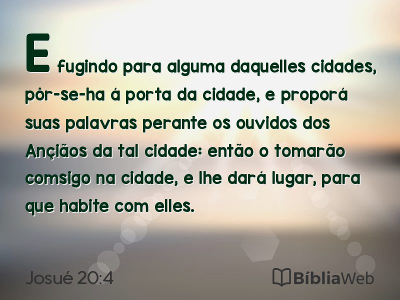 Josué 20:4 em imagem para compartilhar