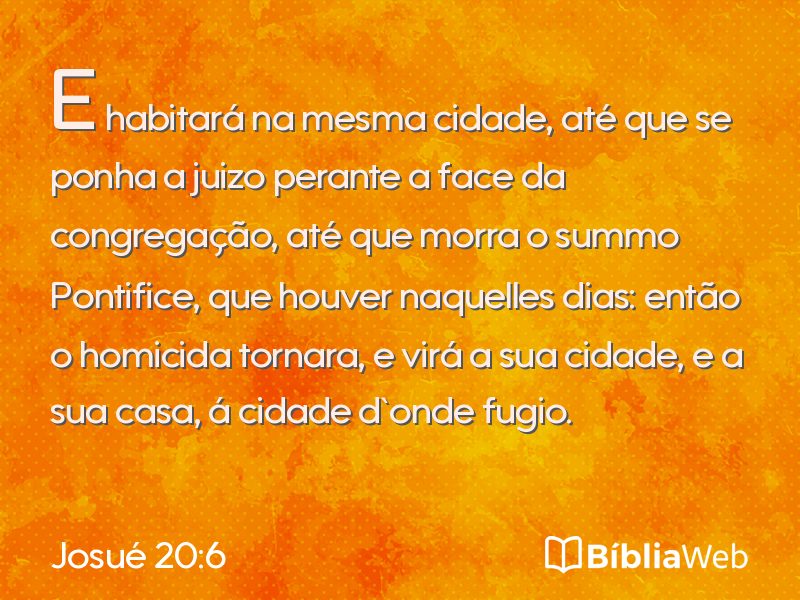 Josué 20:6 em imagem para compartilhar