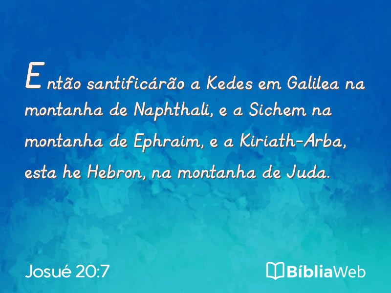Josué 20:7 em imagem para compartilhar