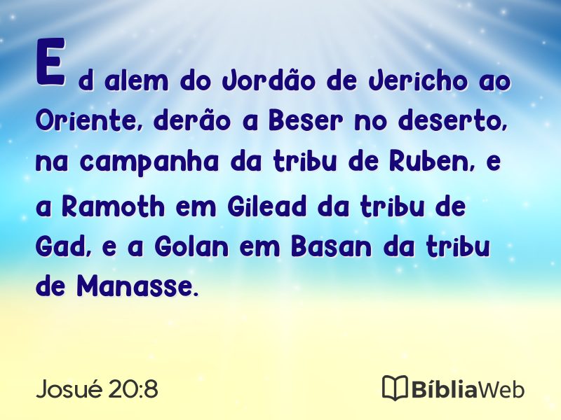 Josué 20:8 em imagem para compartilhar