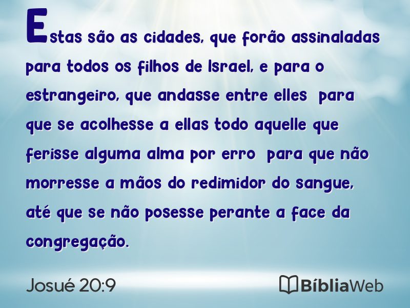 Josué 20:9 em imagem para compartilhar