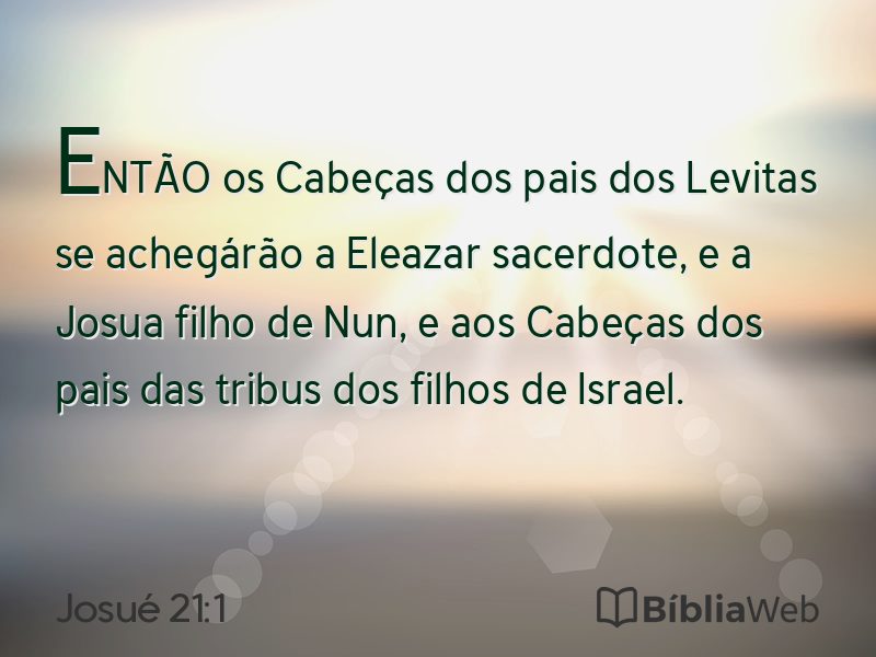 Josué 21:1 em imagem para compartilhar