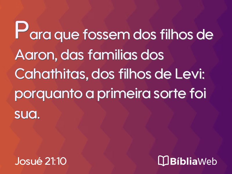Josué 21:10 em imagem para compartilhar