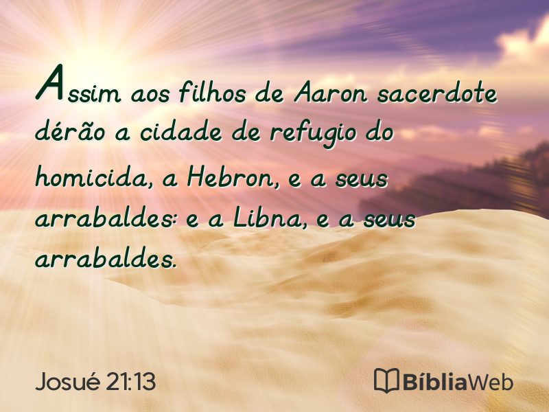 Josué 21:13 em imagem para compartilhar