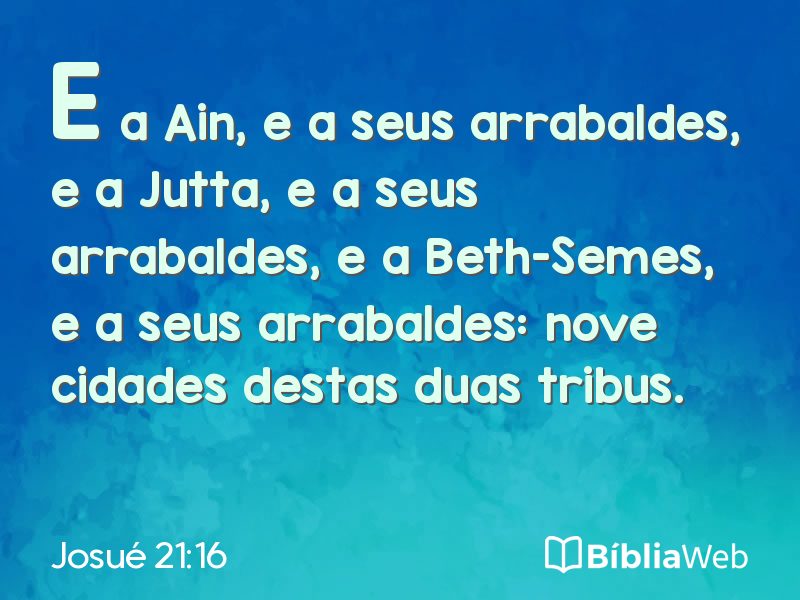 Josué 21:16 em imagem para compartilhar