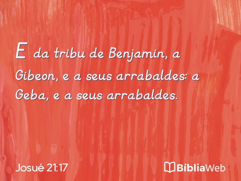 Josué 21:17 em imagem para compartilhar