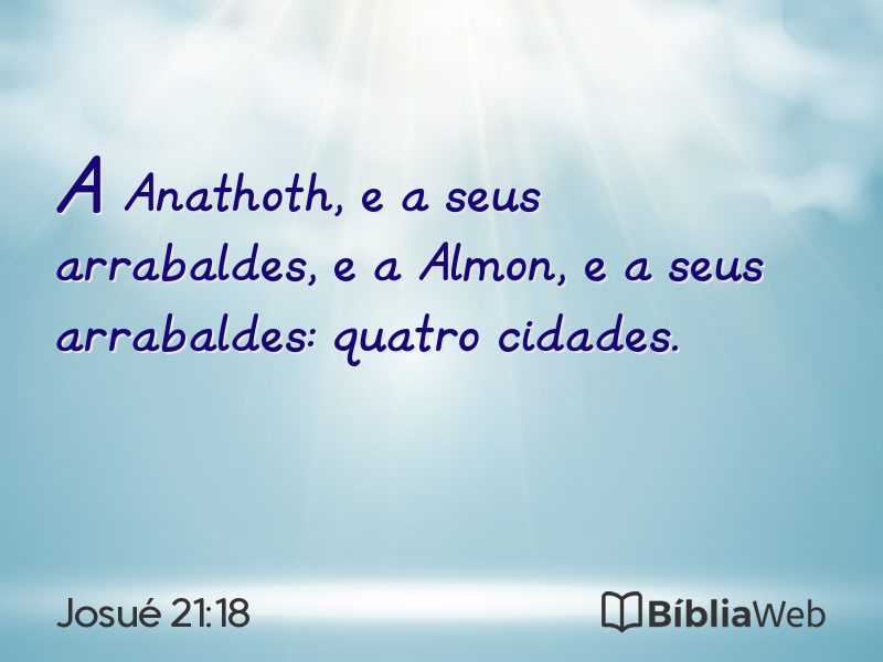 Josué 21:18 em imagem para compartilhar