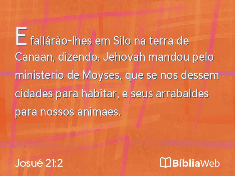 Josué 21:2 em imagem para compartilhar