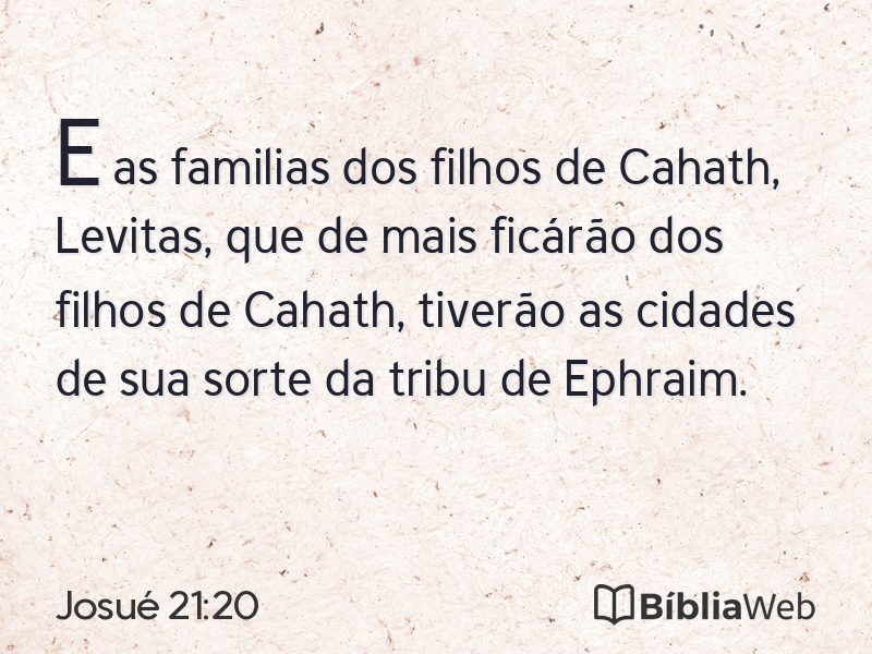 Josué 21:20 em imagem para compartilhar