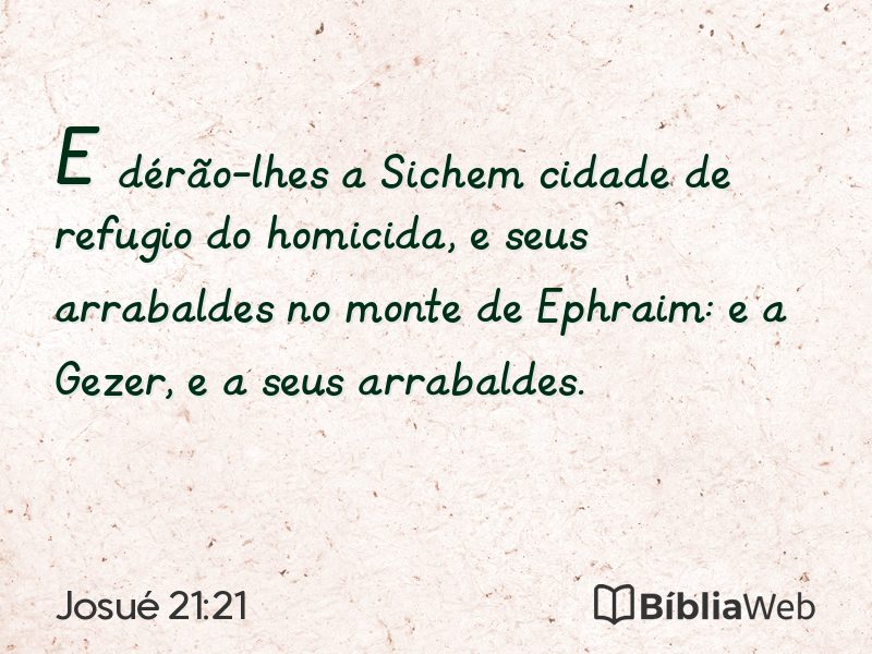 Josué 21:21 em imagem para compartilhar