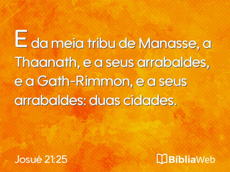 Josué 21:25 em imagem para compartilhar