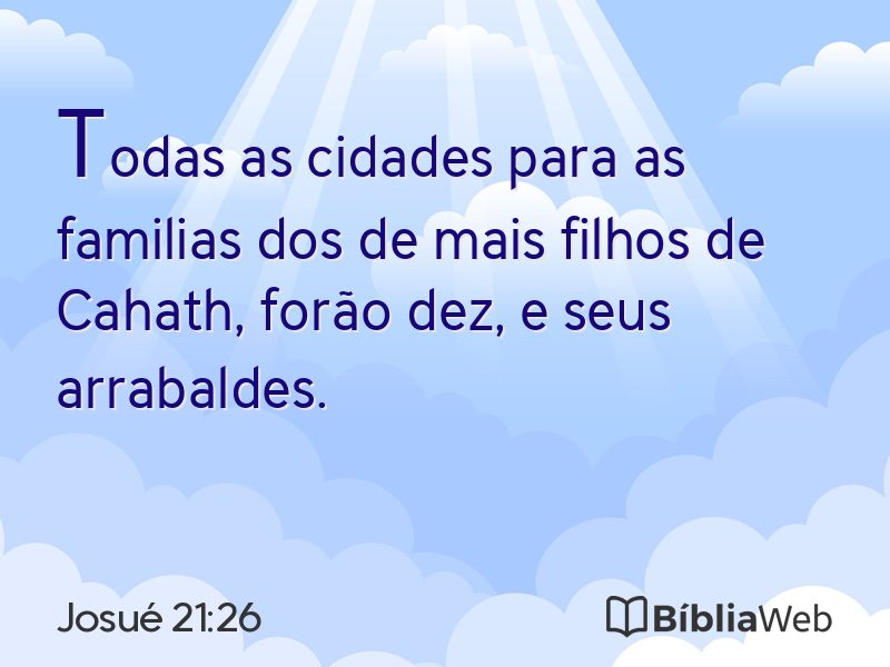 Josué 21:26 em imagem para compartilhar
