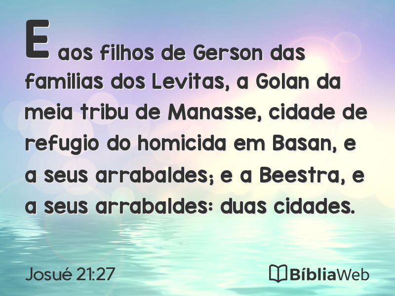 Josué 21:27 em imagem para compartilhar